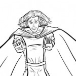 Preview inks of Mordred from issue 50